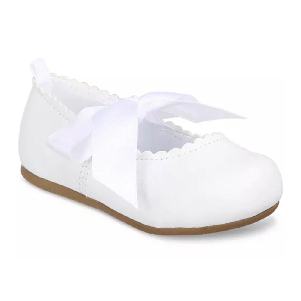 First Impressions White Dress Shoes with Bow